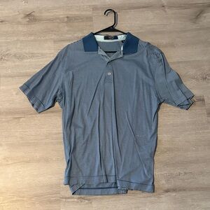 Callaway Blue Striped Polo Shirt